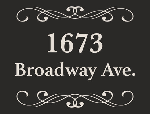 Flourished Address Custom Yardsy Sign