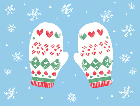 Winter Snowy Mittens Yardsy Sign