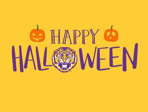 Happy Halloween Pumpkin Tiger LSU Yardsy Sign