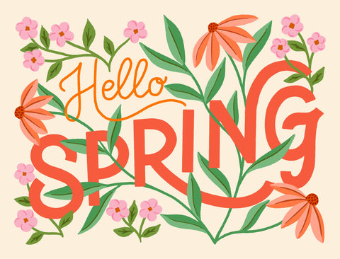 Hello Spring Floral Yardsy Sign