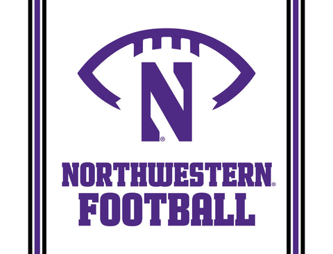 Northwestern Football White Yardsy Sign