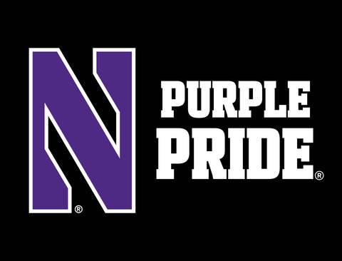 Northwestern N Purple Pride Black Yardsy Sign