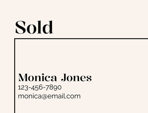 Modern Real Estate Sold Custom Yardsy Sign
