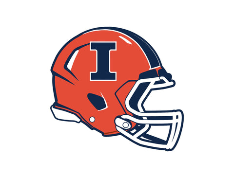 Illinois Helmet Mark White Yardsy Sign