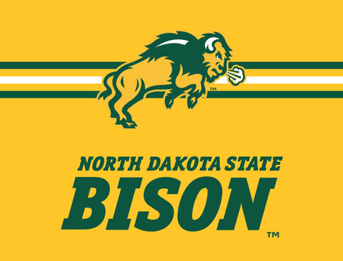 North Dakota State Bison Mascot Yellow Yardsy Sign