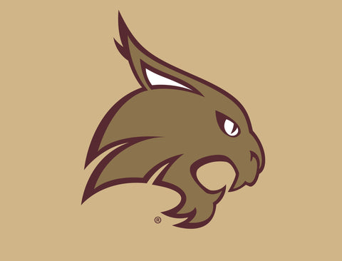 Texas State Bobcat Head Gold Yardsy Sign