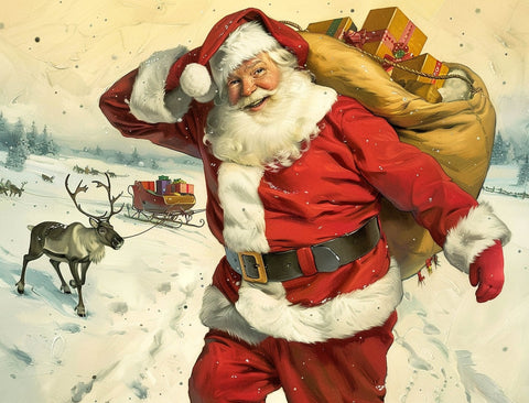 Happy Santa Christmas Classic Yardsy Sign