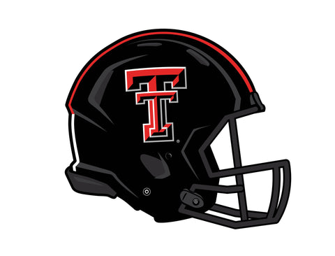 Texas Tech Black Helmet White Yardsy Sign