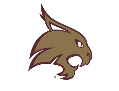 Texas State Bobcat Head White Yardsy Sign