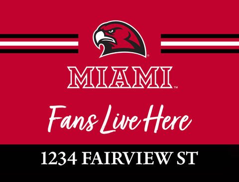 Fans Live Here Miami Custom Yardsy Sign