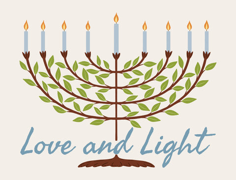 Love And Light Menorah Yeardsy Sign