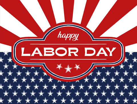 Patriotic Happy Labor Day Yardsy Sign