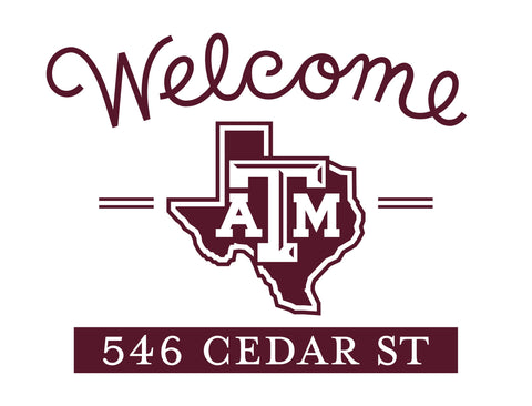 Welcome Texas A&M Custom Yardsy Sign