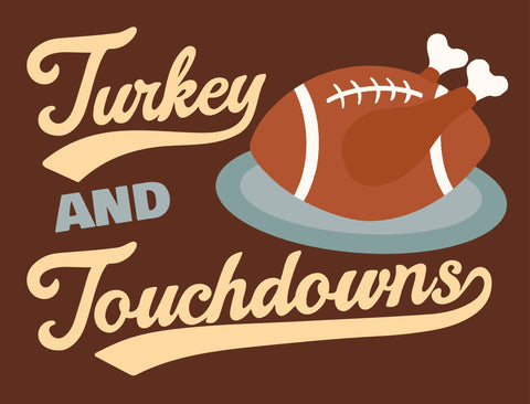 Turkey And Touchdowns Yardsy Sign