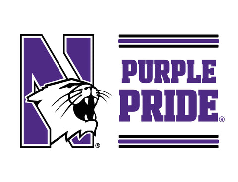 Northwestern N Purple Pride White Yardsy Sign