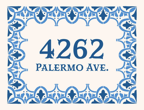 Tile Border Address Custom Yardsy Sign
