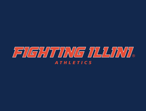 Illinois Fighting Illini Sports Mark Blue Yardsy Sign