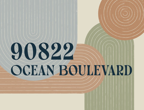 Modern Shapes Address Custom Yardsy Sign