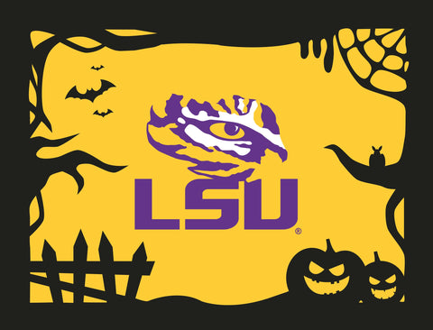 LSU Halloween Spooky Tigers Eye Yardsy Sign