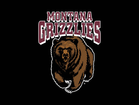 Montana Grizzlies Bear Black Yardsy Sign