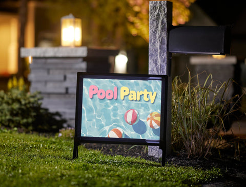 Pool Party Beach Ball Yardsy Sign