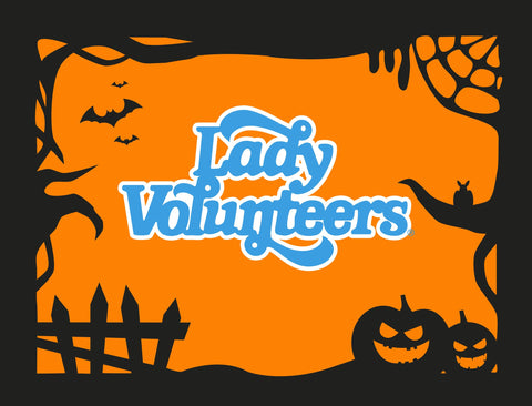 Halloween Lady Volunteers Tennessee Orange Yardsy Sign