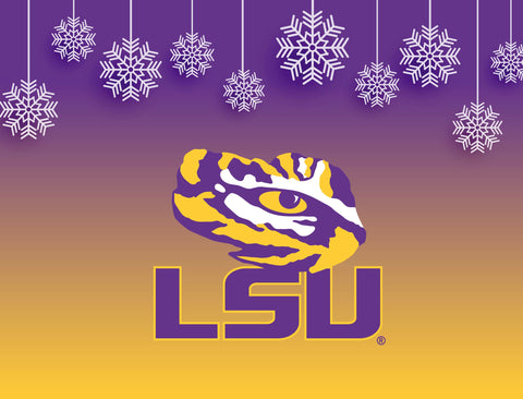 Snow Flakes LSU Holiday Yardsy Sign