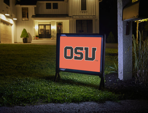 Oregon State OSU Wordmark Orange Yardsy Sign