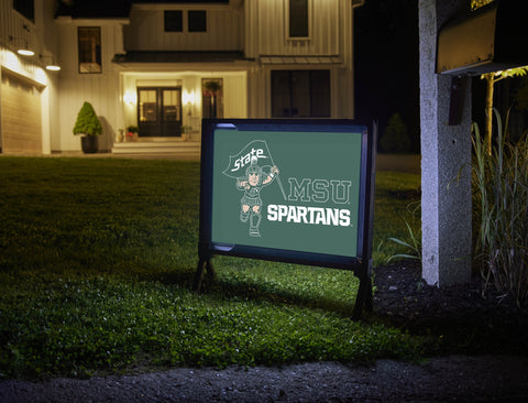 Michigan State MSU Spartan Green Yardsy Sign