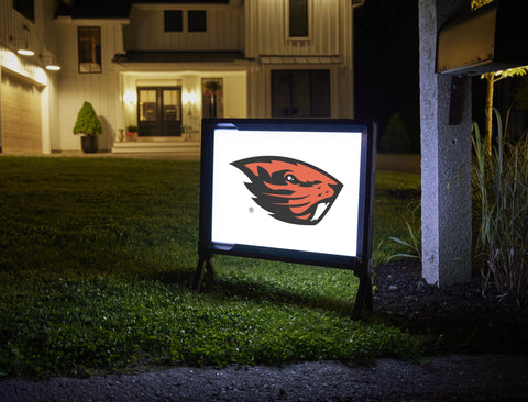 Oregon State Beavers Mascot White Yardsy Sign