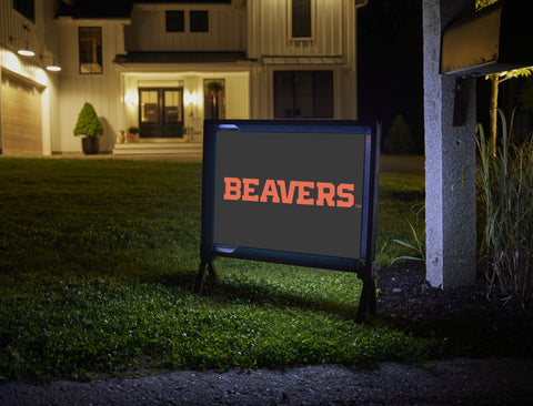 Oregon State Beavers Wordmark Black Yardsy Sign