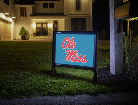 Mississippi Ole Miss Powder Blue Yardsy Sign
