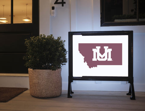 Montana State UM White Yardsy Sign