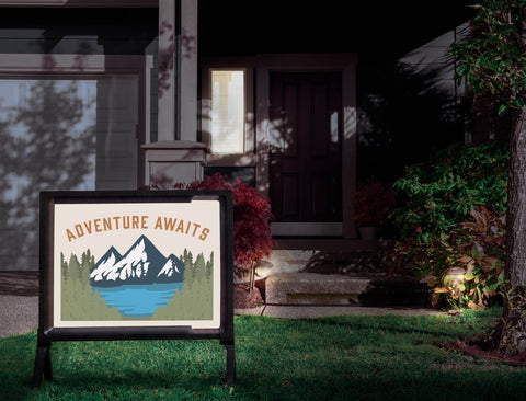 Adventure Awaits Yardsy Sign