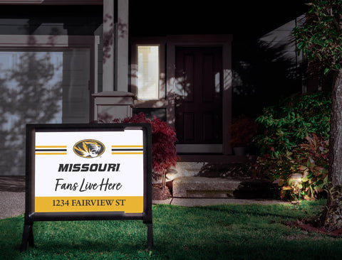 Fans Live Here Missouri Custom Yardsy Sign