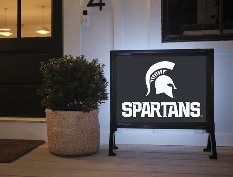 Michigan State Spartans Black Yardsy Sign