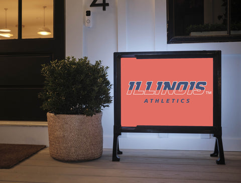 Illinois Sports Mark Orange Yardsy Sign