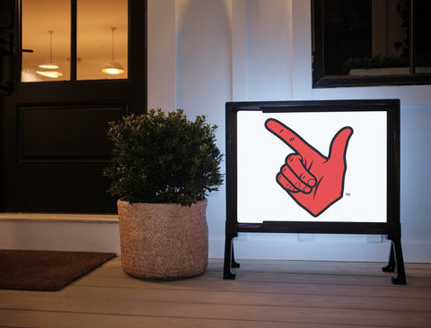 Texas Tech Guns Up White Yardsy Sign