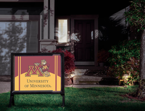 Minnesota M Goldy Mascot Maroon Yardsy Sign