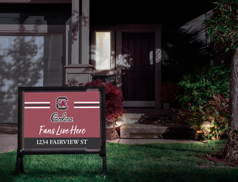 Fans Live Here South Carolina Custom Yardsy Sign