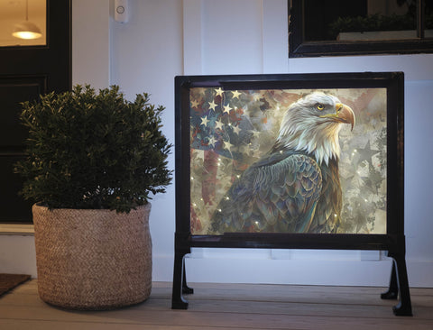 Patriotic Eagle Proud American Yardsy Sign