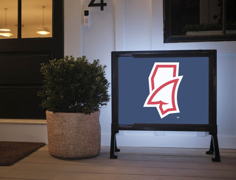 Mississippi State Fin Mark Navy Yardsy Sign