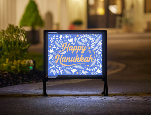 Happy Hanukkah Yardsy Sign
