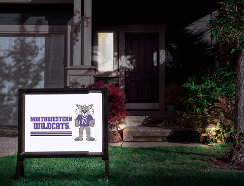 Northwestern Wildcats Mascot White Yardsy Sign