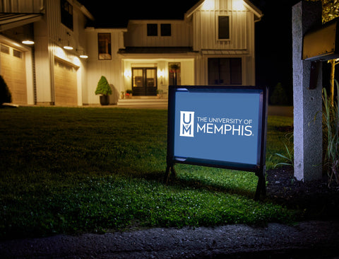 University of Memphis UM Blue Yardsy Sign