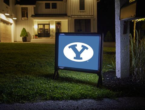 Brigham Young Athletics Mark Royal Blue Yardsy Sign