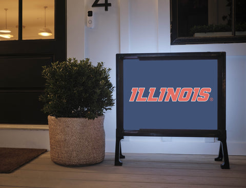 Illinois Wordmark Blue Yardsy Sign
