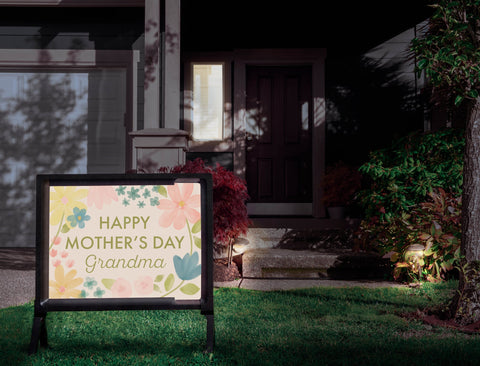 Happy Mother's Day Watercolor Floral Custom Yardsy Sign