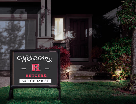 Welcome Rutgers Custom Yardsy Sign