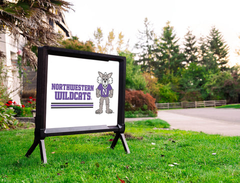 Northwestern Wildcats Mascot White Yardsy Sign